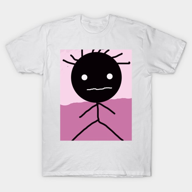 Sitting Baby Stick Figure T-Shirt by Eigo Wild